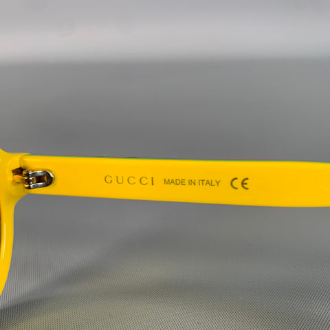 GUCCI Black yellow/red Color Block Acetate Sunglasses