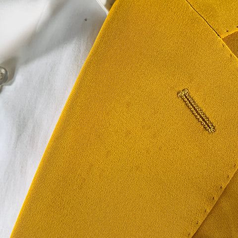 GIANFRANCO FERRE Size 40 Yellow Silk Single Breasted Sport Coat