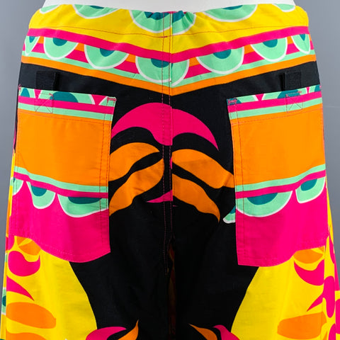 RED VALENTINO Size 12 Multi Color Cotton Print Drawstring Casual Pants