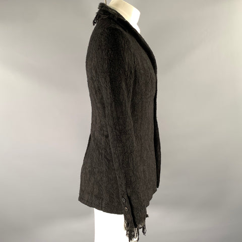 A TENTATIVE ATELIER Size 38 Black Wool Viscose Blend Jacket
