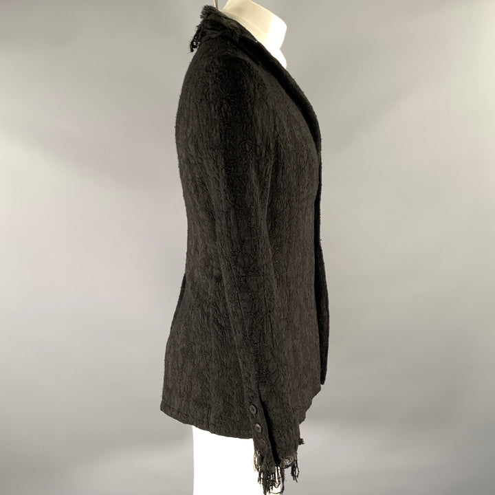 A TENTATIVE ATELIER Size 38 Black Wool Viscose Blend Jacket
