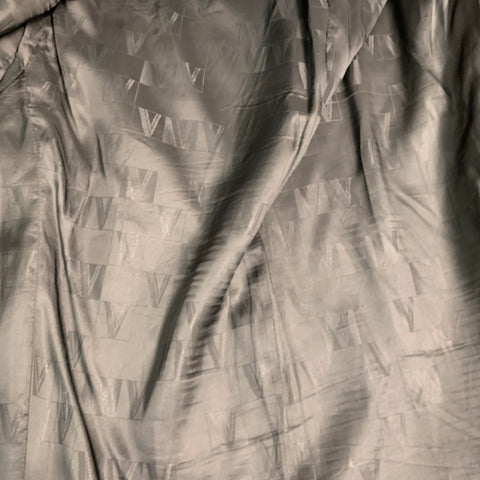 VERSACE COLLECTION Size 44 Heather Grey Black White Wool Sport Coat