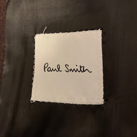 PAUL SMITH Chest Size 44 Burgundy Heather Wool Cashmere Notch Lapel 38 29 Suit