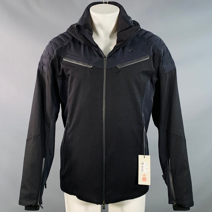 KJUS Size M Formula SE Black Polyamide Blend Hooded Ski Jacket