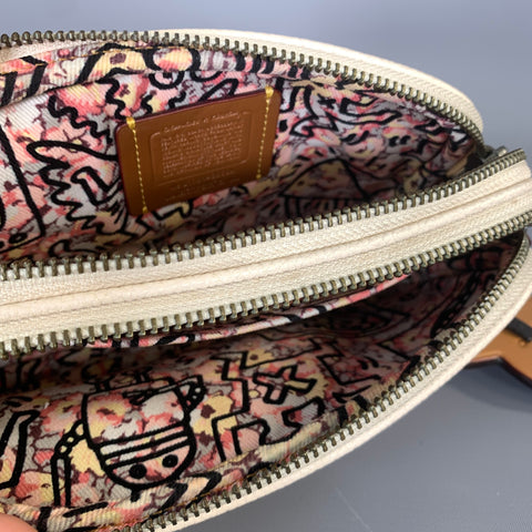 COACH SS2018 Tan Pink Glitter Leather Cross Body Bag