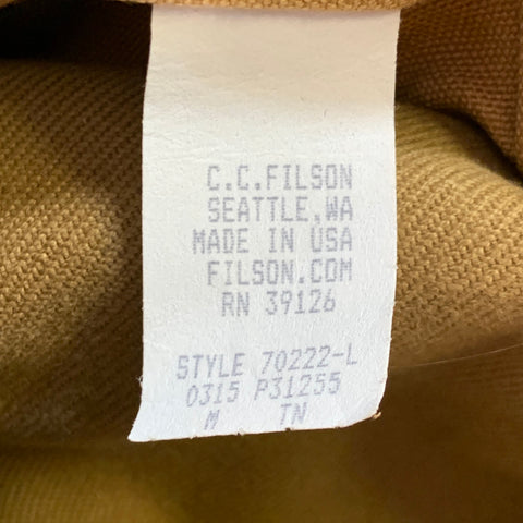 FILSON Large Rugged Tan Brown Cotton Canvas Twill Duffle Bag