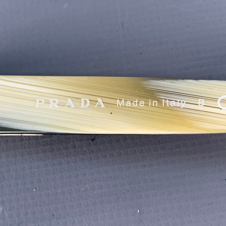 PRADA Brown Cream Acetate Marbled Eyewear Readers