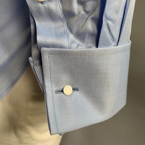 RALPH LAUREN Size L Blue Cotton Cutaway Long Sleeve Shirt