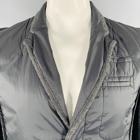 UNDERCOVER Size XL Black Grey Contrast Trim Nylon Blazer Jacket