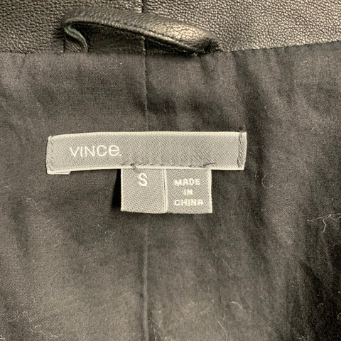 VINCE Size S Black Zip Up Jacket