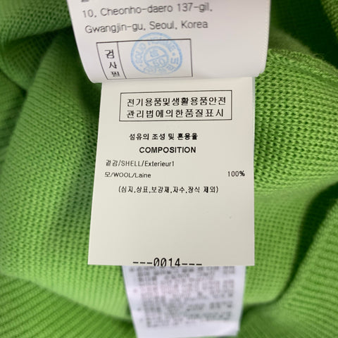 WOOYOUNGMI Size 38 Green Knit Wool Short Sleeve Polo