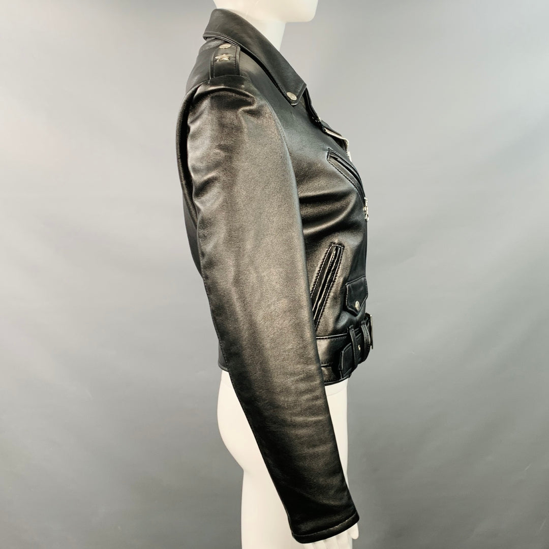 PERFECTO by SCHOTT Size M Black Lambskin Leather Motorcycle Jacket