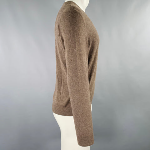 POLO by RALPH LAUREN Size M Brown Pima Cotton V-Neck Pullover