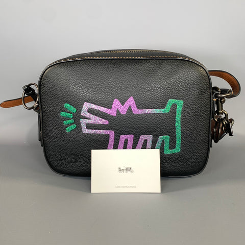 COACH SS2018 Black Brown Metallic Leather Shoulder Bag