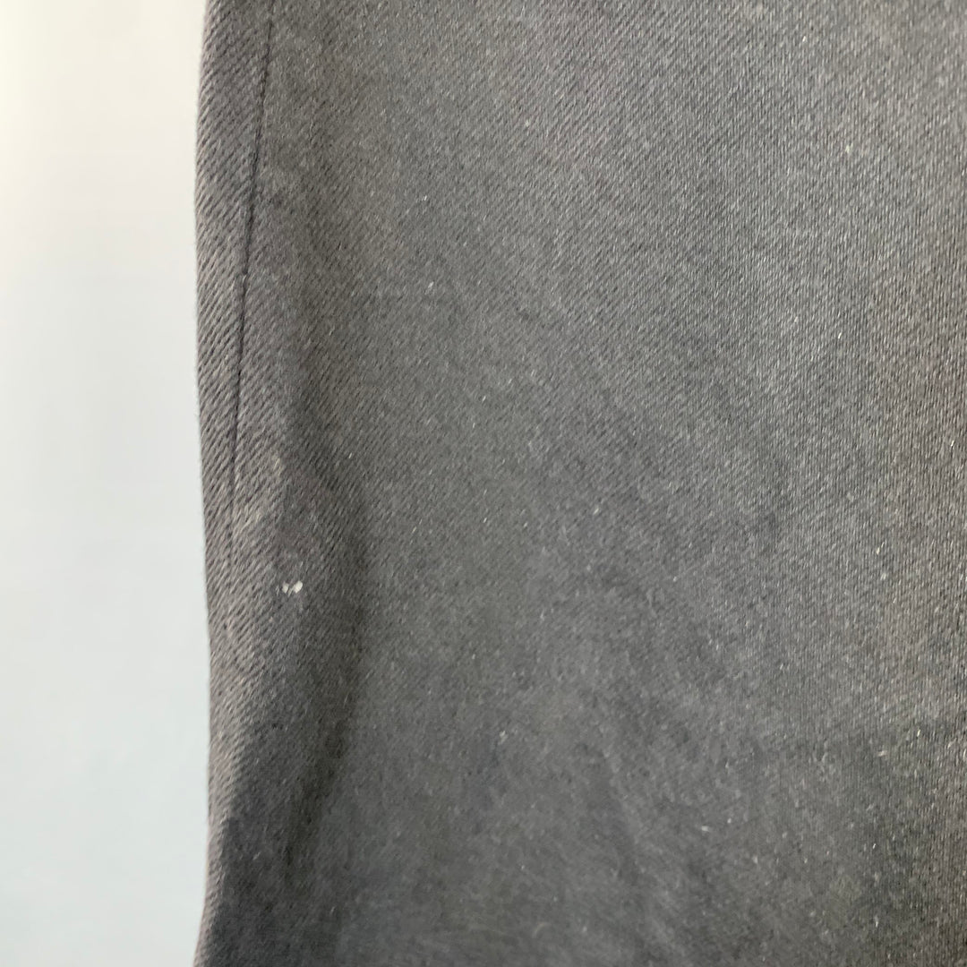 TUKI Size XL Black Twill Cotton Straight Five Pockets Jeans