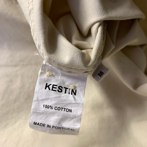 KESTIN Size M Cream Cotton Long Sleeve Shirt