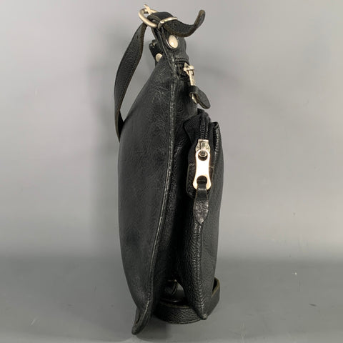 IL BISONTE Black Cowhide Leather Cross Body Handbag & Leather Goods