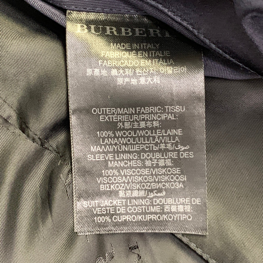 BURBERRY PRORSUM Size 40 Navy Wool Notch Lapel Tuxedo