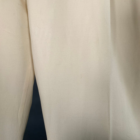 GIVENCHY Size 36 Beige Wool Pleated Wide Leg Dress Pants