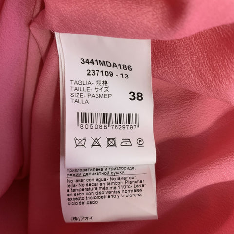 MSGM Size S Pink Polyester Strapless Dress