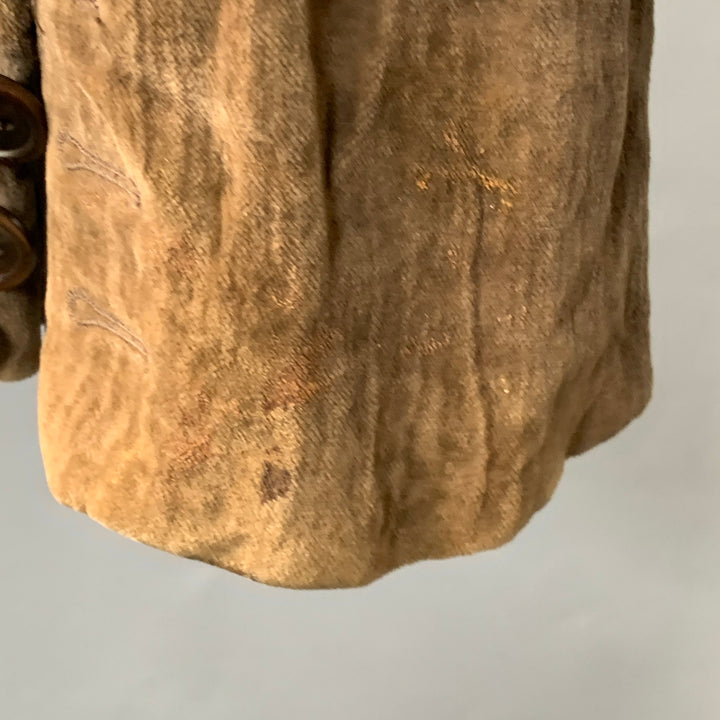 CoSTUME NATIONAL Size 38 Brown Textured Cotton Metal Blend Velvet Notch Lapel Jacket