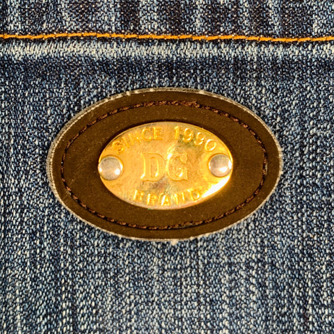 DOLCE & GABBANA Size 28 Blue Contrast Stitch Cotton Jeans