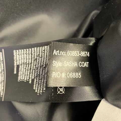 STAND STUDIO Size M Sasha Grey Black Polyester Blend Snakeskin Print Coat