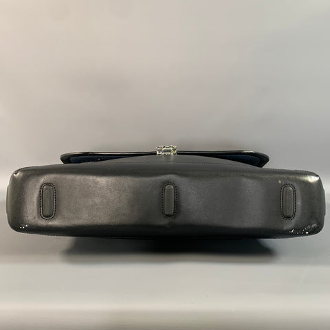 TUMI Black Mixed Fabrics Leather Briefcase