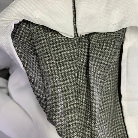 SUITSUPPLY Size 38 Grey Charcoal Houndstooth Wool Notch Lapel Suit