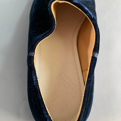 MAISON MARGIELA Size 7.5 Blue Velvet Tabi Flats