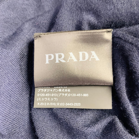 PRADA Size S Navy Knit Cashmere Turtleneck Long Sleeve Pullover