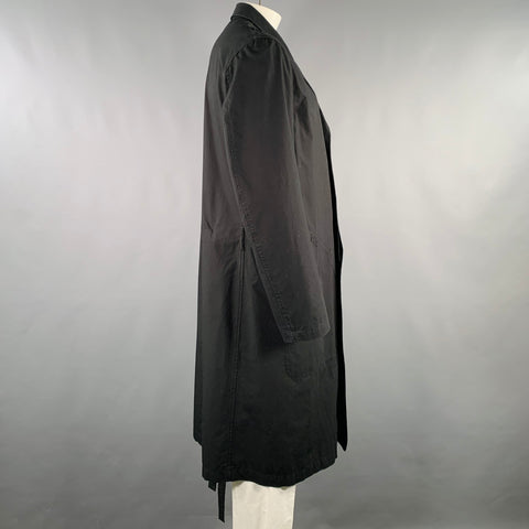YOHJI YAMAMOTO Size XL Black Cotton Reversible Coat