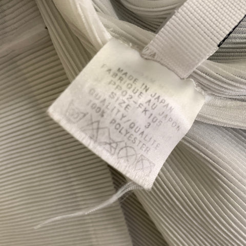 PLEATS PLEASE by ISSEY MIYAKE Size 6 White Polyester Crinkled T Shirt Dress Top