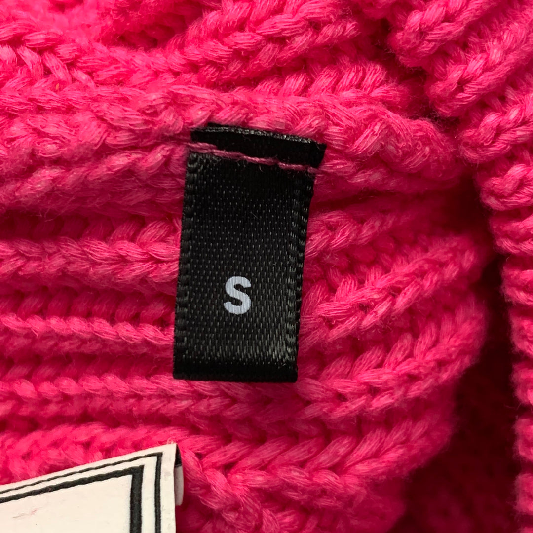 AMI by ALEXANDRE MATTIUSSI Size S Fuchsia Pink Rib Knit Cotton Blend Crew Neck Sweater