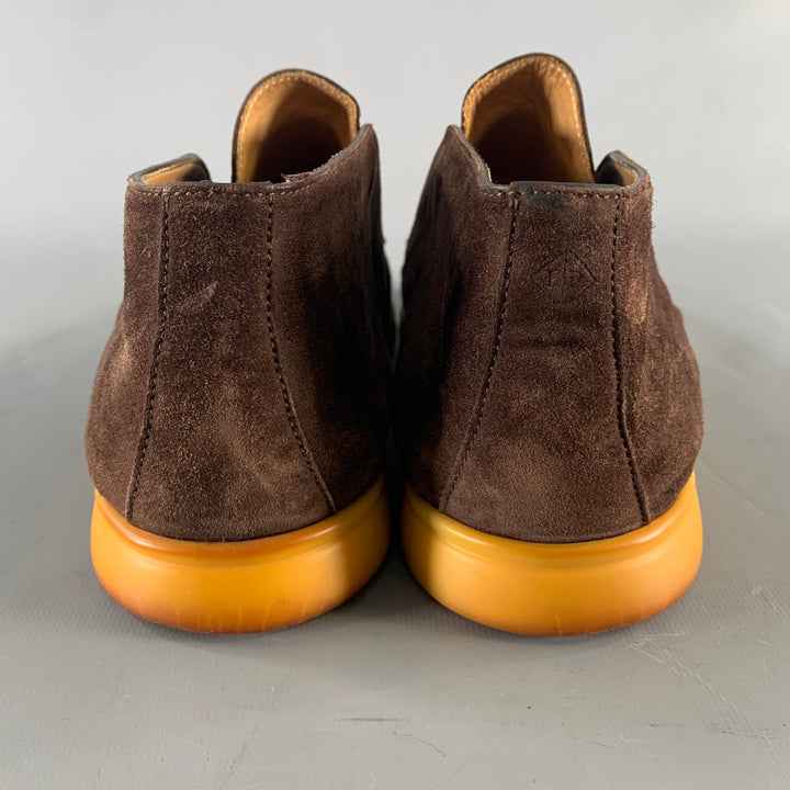 LORO PIANA Size 10 Brown Solid Suede Slip On Loafers