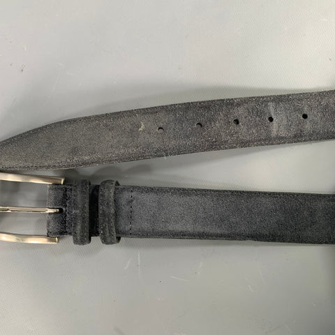 SAKS FIFTH AVENUE Size 42 Navy Suede Belt