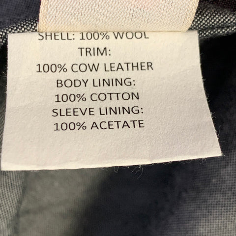 UNIONMADE Size XL Charcoal Wool Classic Snaps Jacket