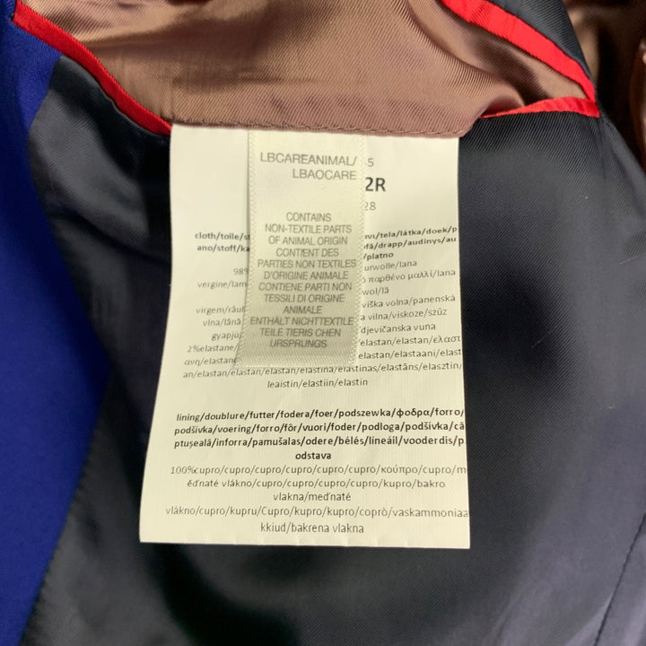 PAUL SMITH Size 42 Royal Blue Virgin Wool Blend Single Breasted Suit
