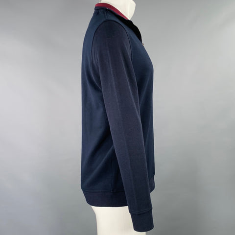 TED BAKER Size S Curbing Navy Polyester Blend One Pocket Pullover