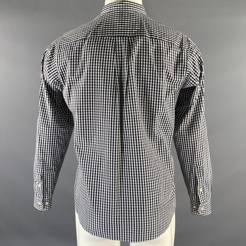 BROOKS BROTHERS Size XS Black White Gingham Cotton Button Down Long Sleeve Shirt