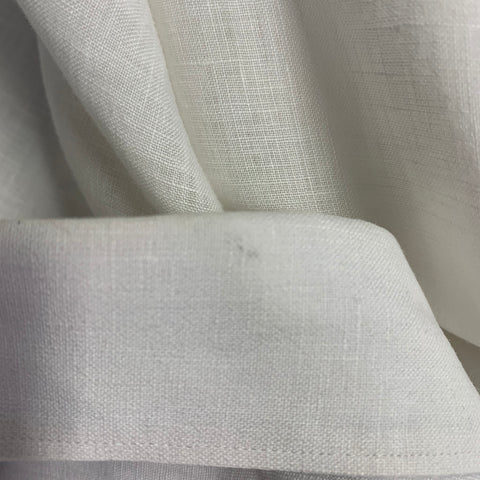 ERMENEGILDO ZEGNA Size XL White Linen Long Sleeve Shirt
