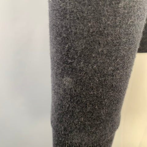 PRADA Size 38 Grey Knit Buttoned V-Neck Cardigan