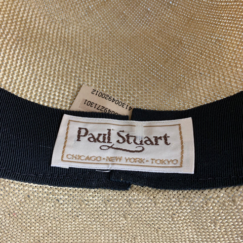 Vintage PAUL STUART Beige Tan Straw Hats
