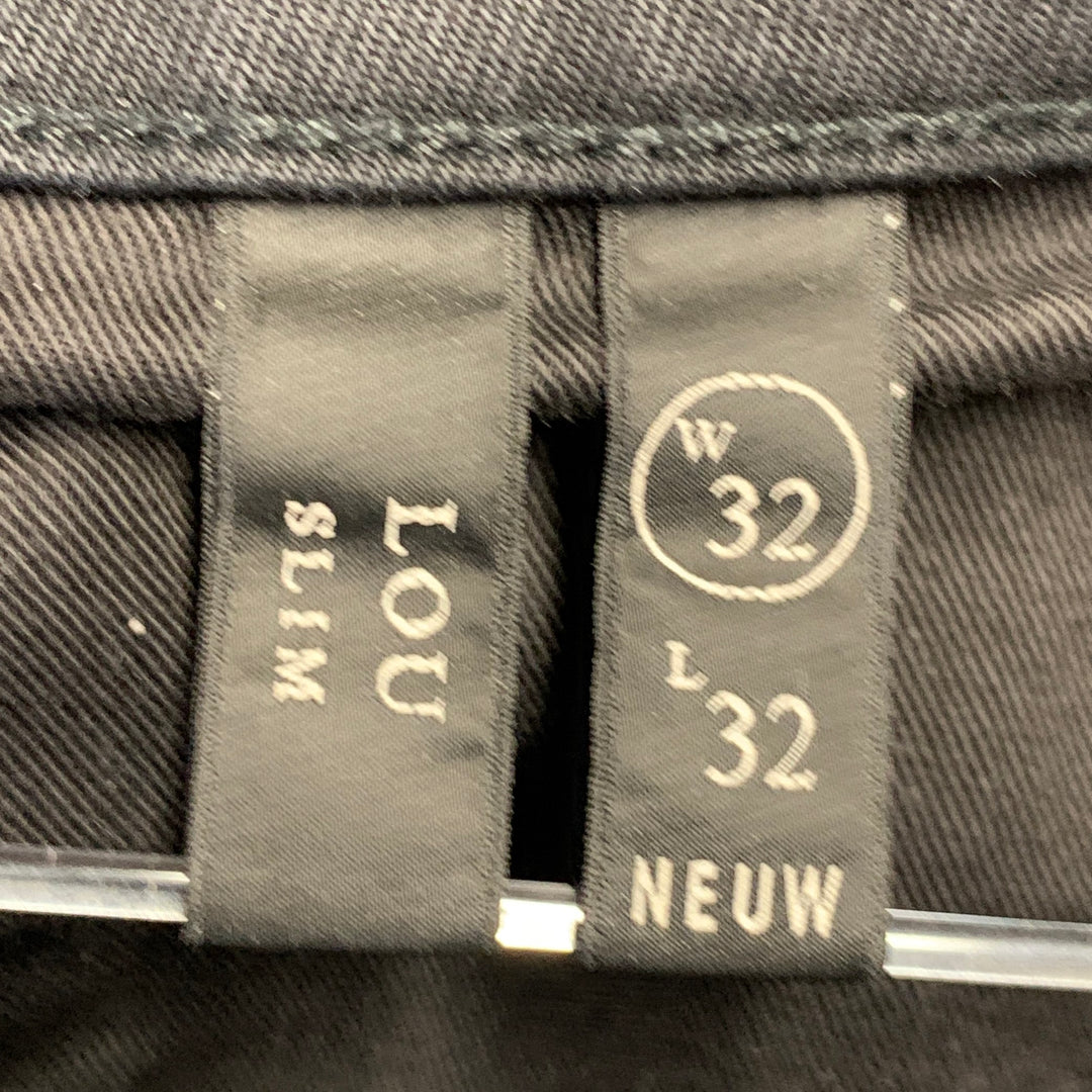 NEUW Size 32 Black Cotton Blend Slim Fit Button Fly Jeans