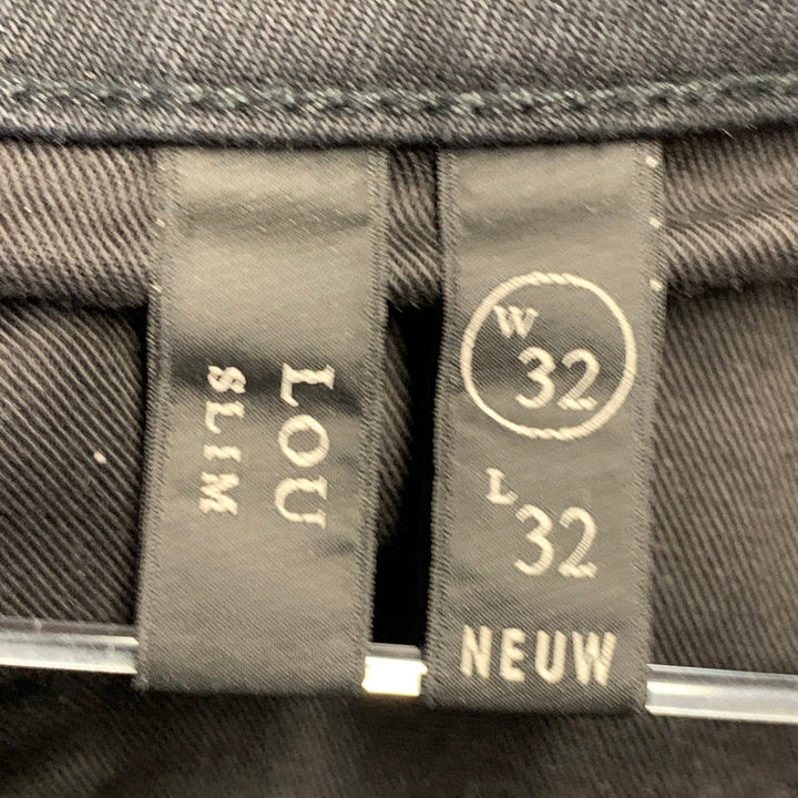 NEUW Size 32 Black Cotton Blend Slim Fit Button Fly Jeans
