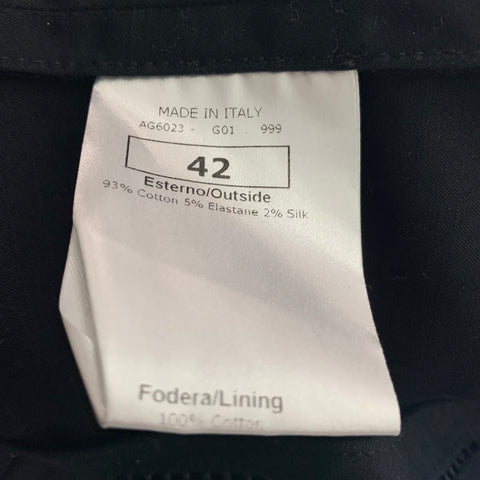MANTU Talla 6 Chaqueta de un solo botón de mezcla de algodón negro