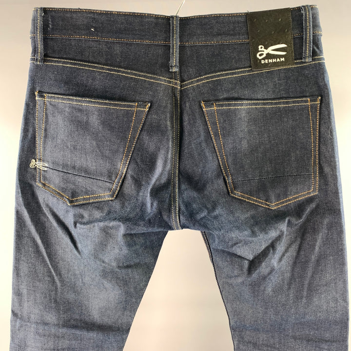 DENHAM Size 34 Blue Cotton Selvedge Casual Pants