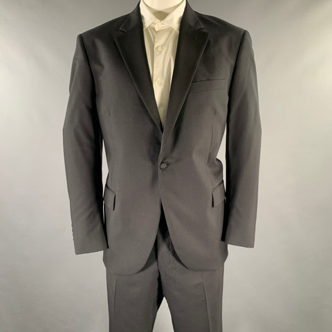 Smoking PETER MILLAR en laine noire, taille 46 Regular, revers cranté, 38 30