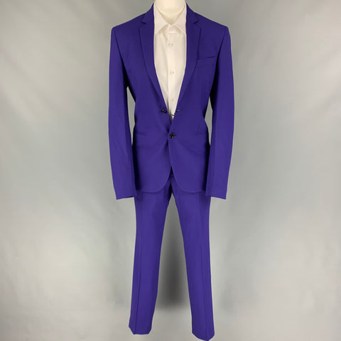 PS by PAUL SMITH Size 36 Purple Wool Notch Lapel Suit