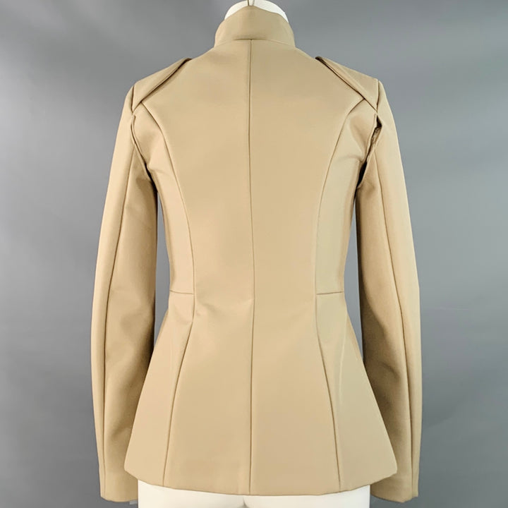 MAISON MARGIELA x H&M Size 6 Beige Polyester Blend Cutout Jacket Blazer